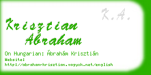 krisztian abraham business card